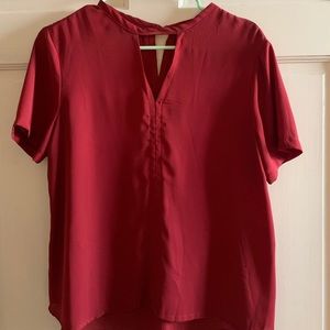 Red Flowy Shein Top